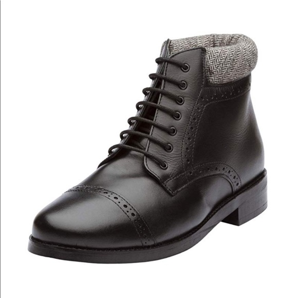 Dapper Shoes Co. Men's Toe Cap Oxford Boots - Picture 2 of 8